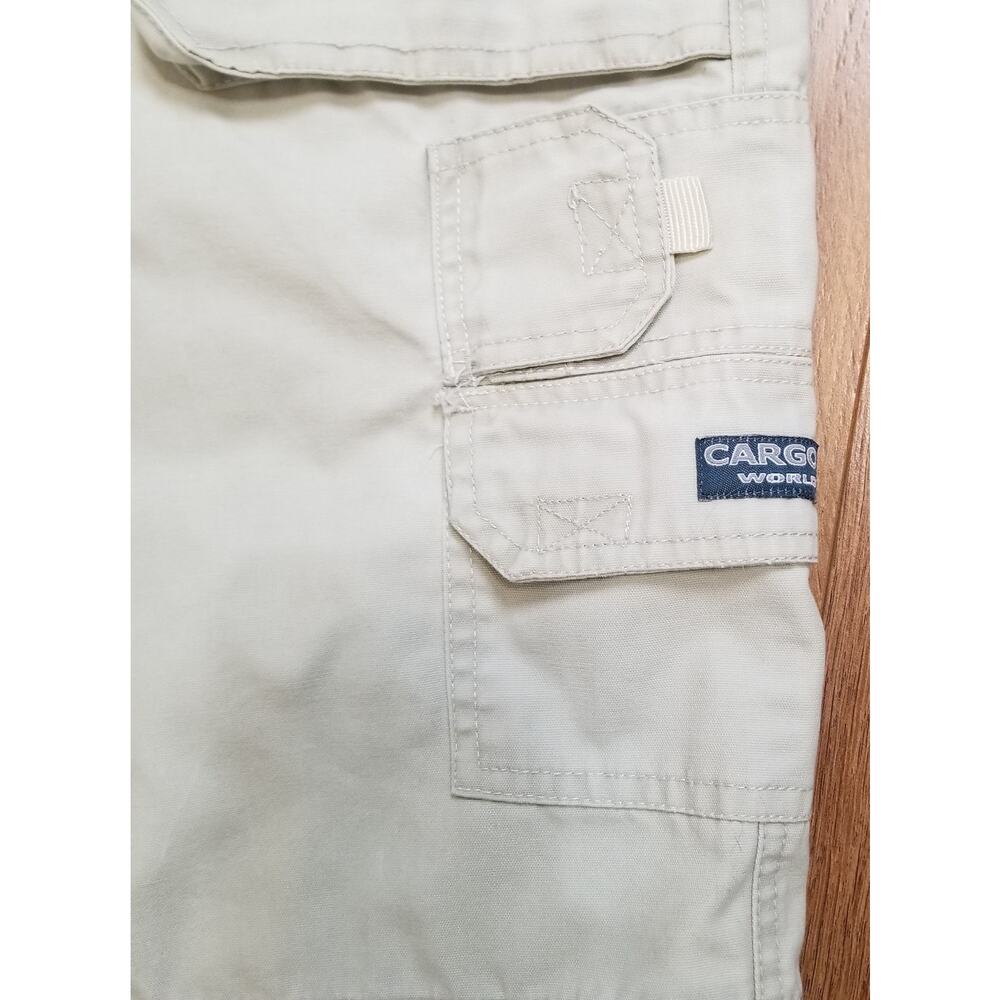 Cargo World Men's Cotton Blend Beige Cargo Shorts Hiking Camping 7 Pockets Sz 36 - Picture 3 of 10